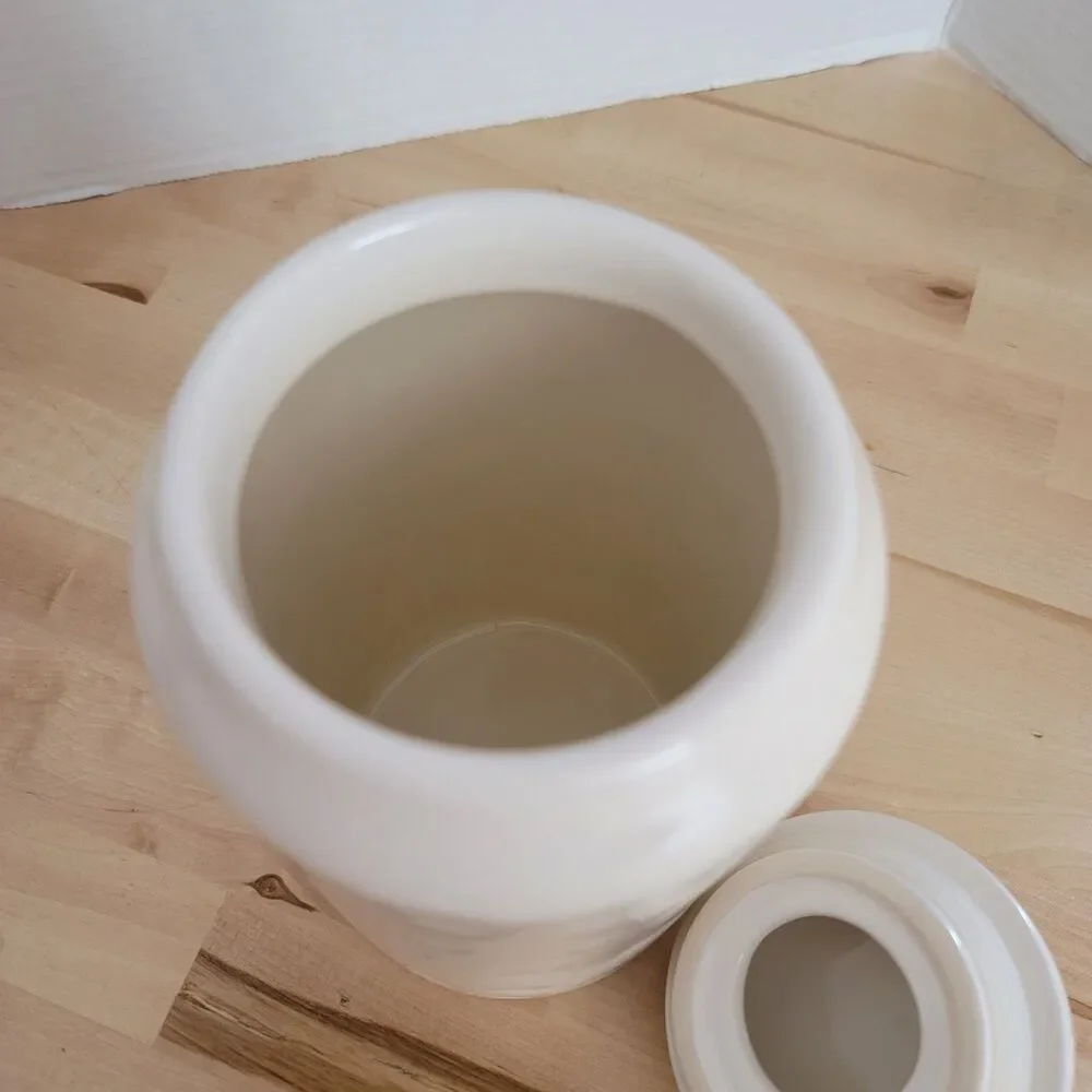 Rae Dunn 'HIP HOP' Canister Storage Jar White w/ Black Lettering 9 Inches Easter - Picture 6 of 9